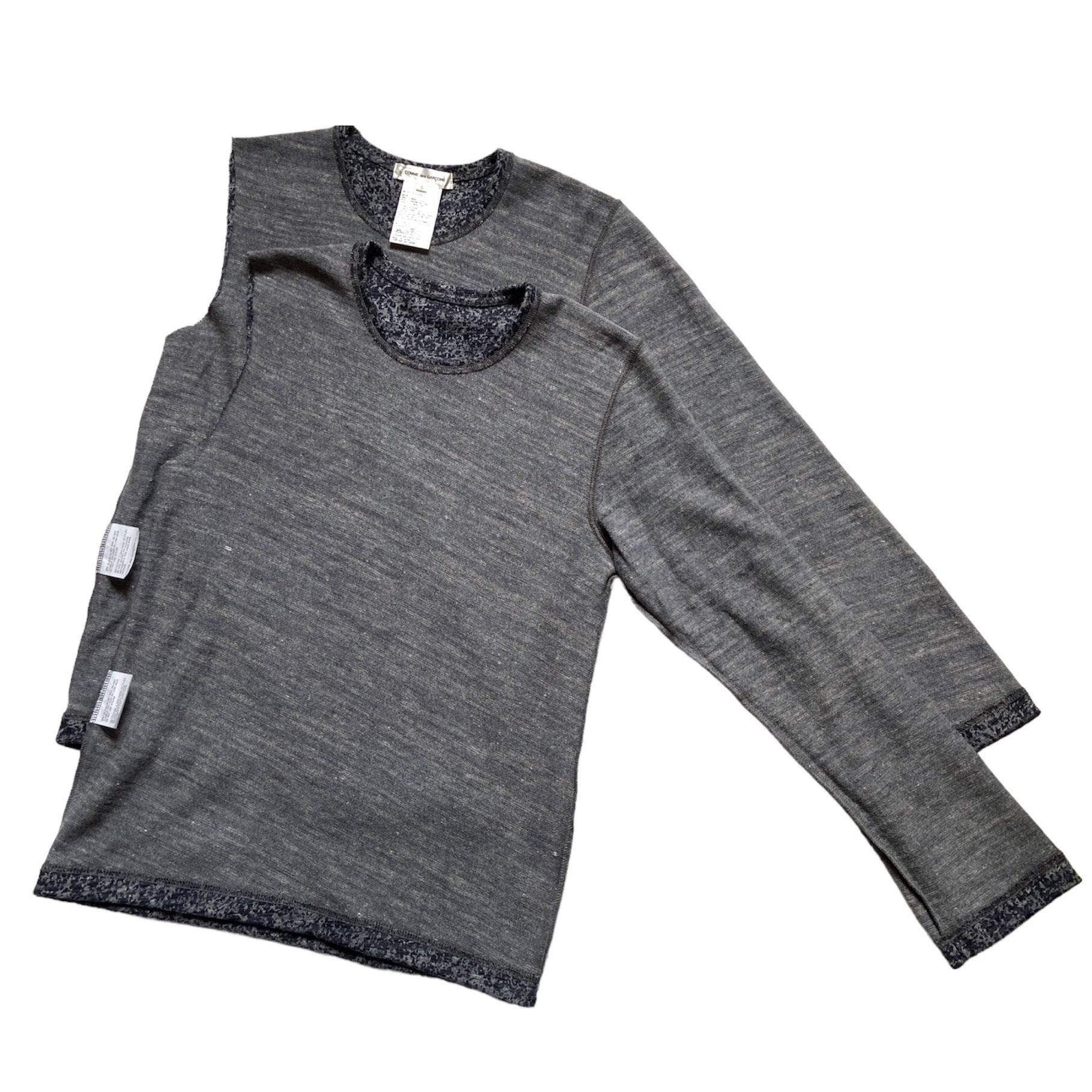 Comme des Garçons fw98 fusion two piece knit came sweater S - 2