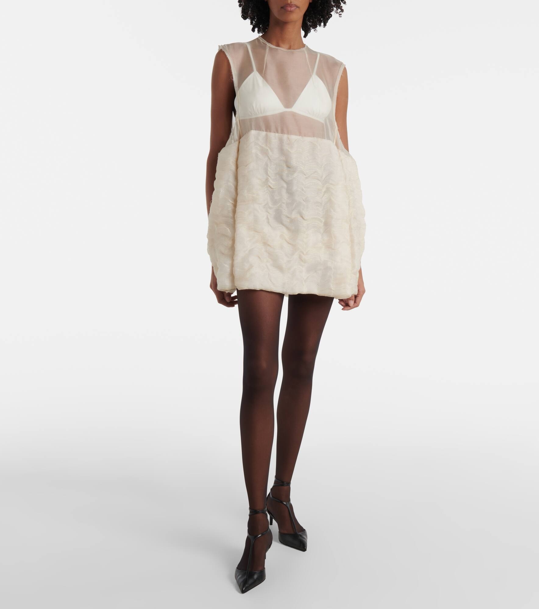 Blair linen and silk-blend minidress - 6