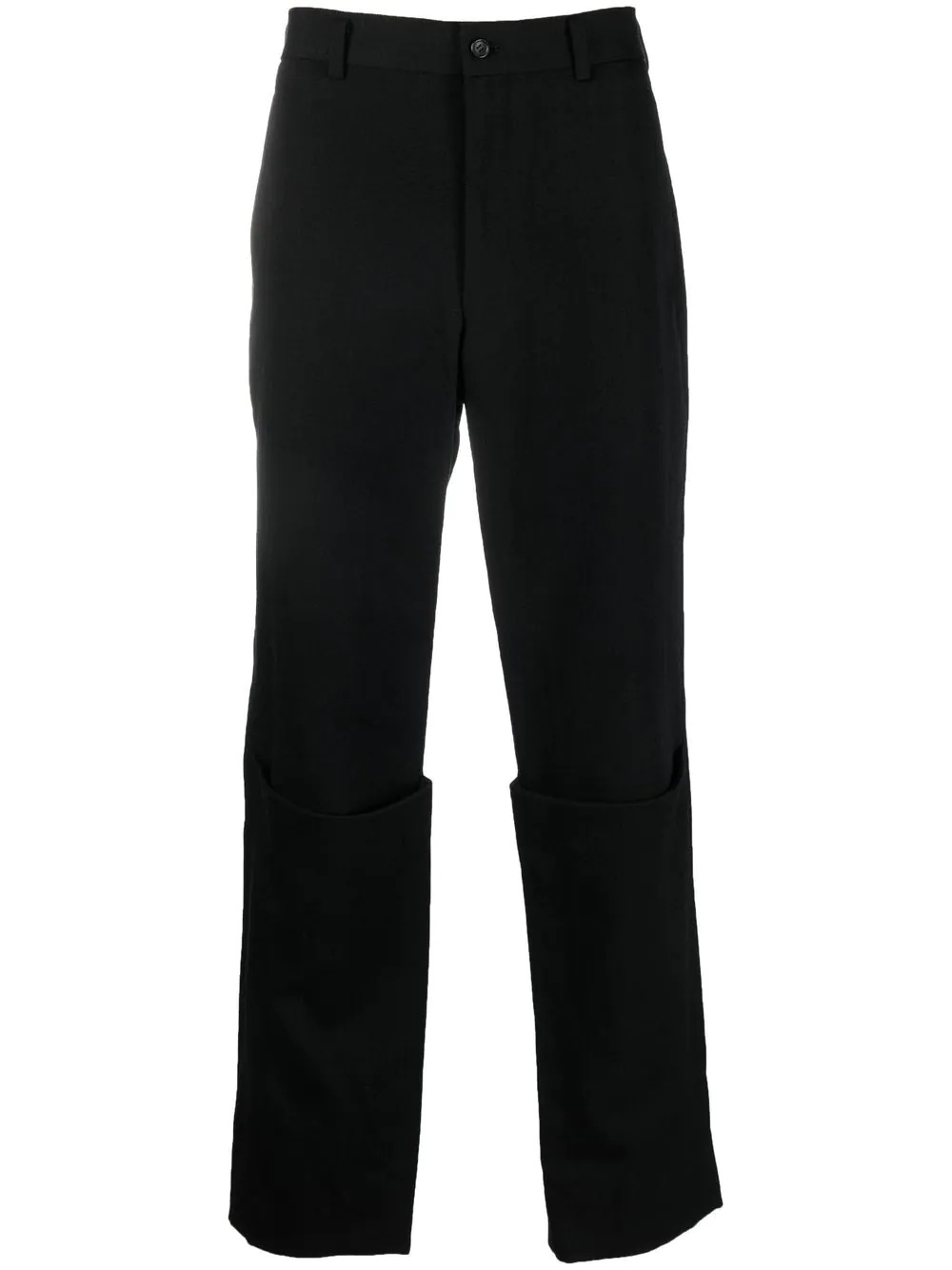 mid-rise straight-leg trousers - 1