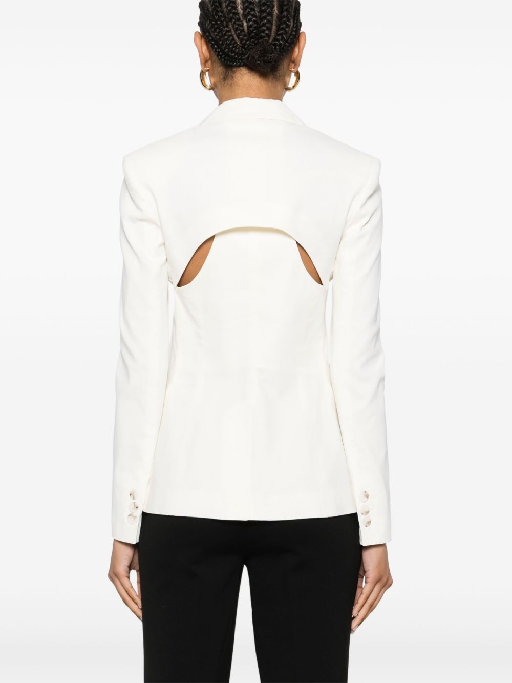 cut-out blazer - 4