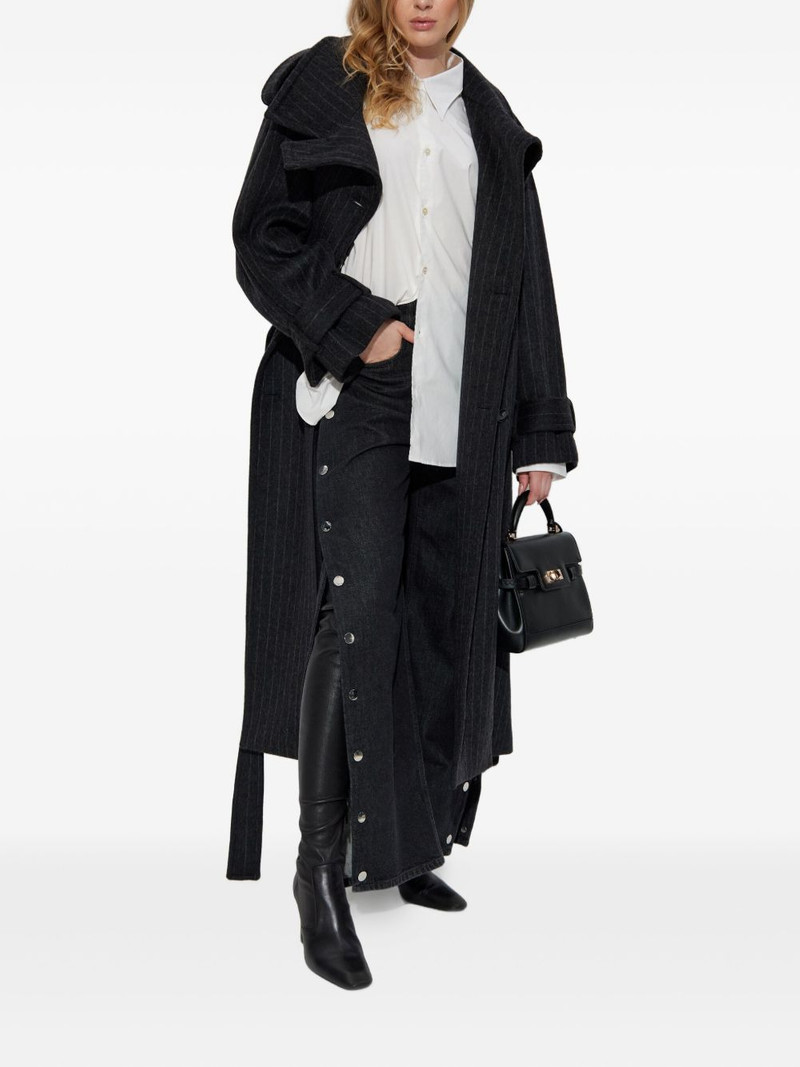 Sportmax pinstripe-pattern belted coat outlook