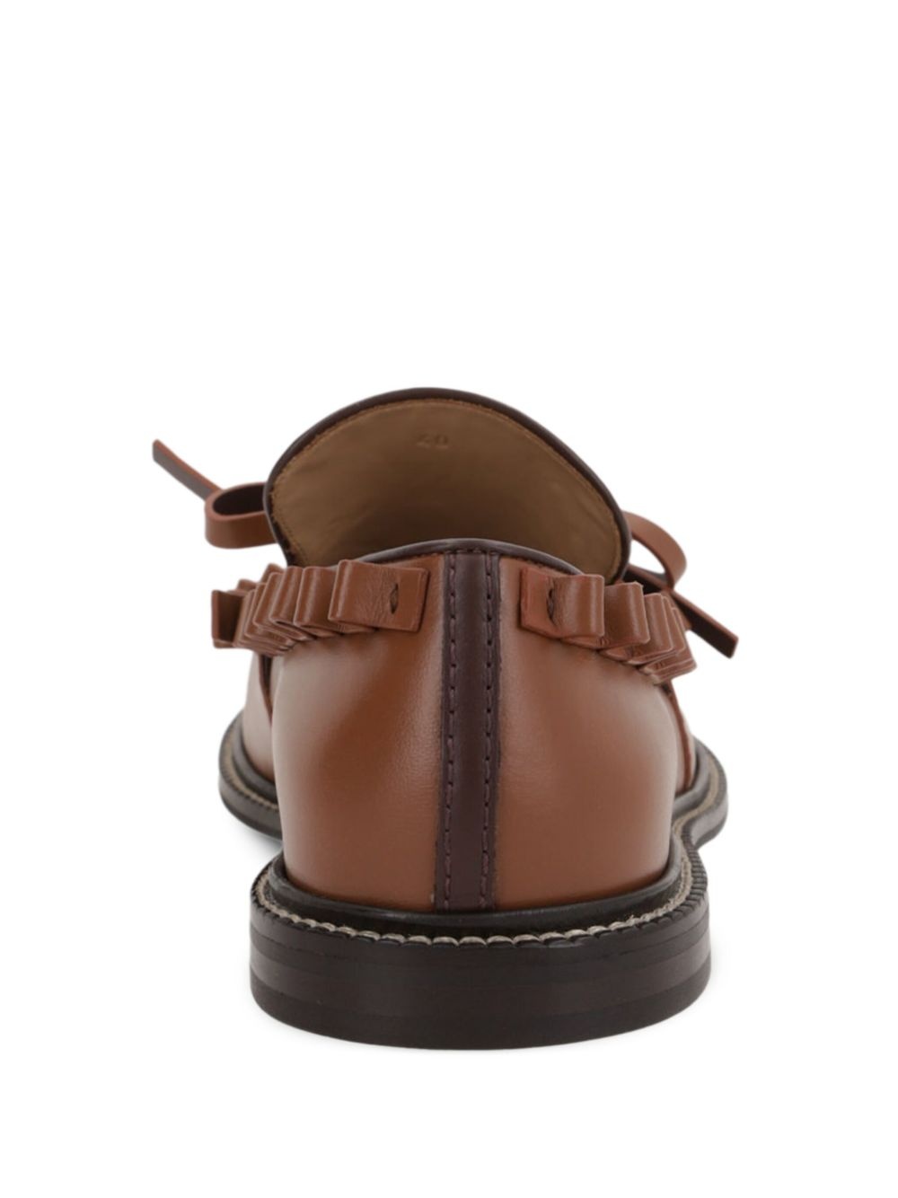 ruffled-trim loafers - 3