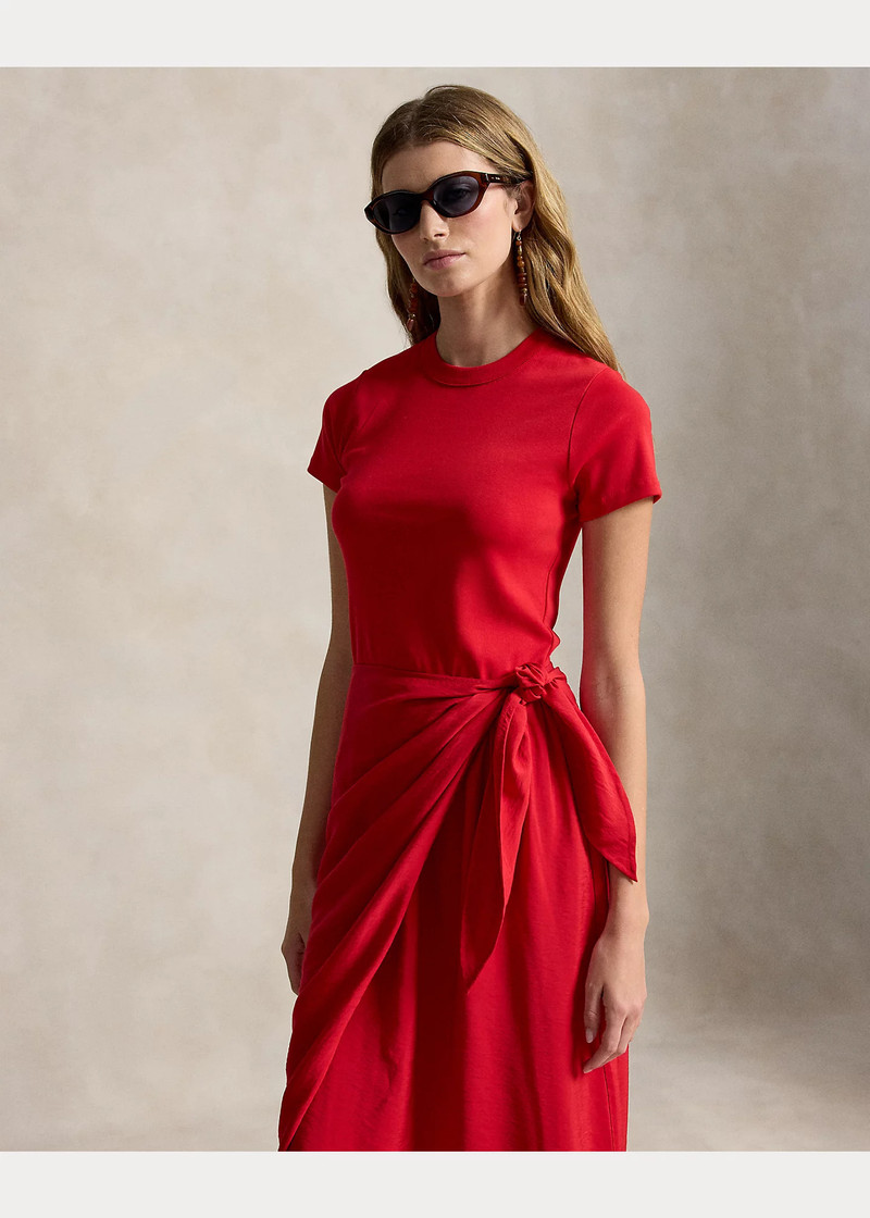 Faux-Wrap Tee Dress 3