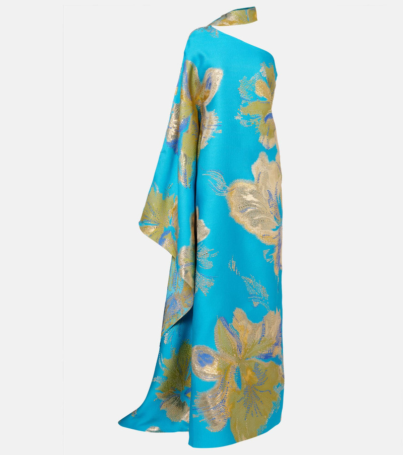 Hardison Bloom floral satin kaftan 1