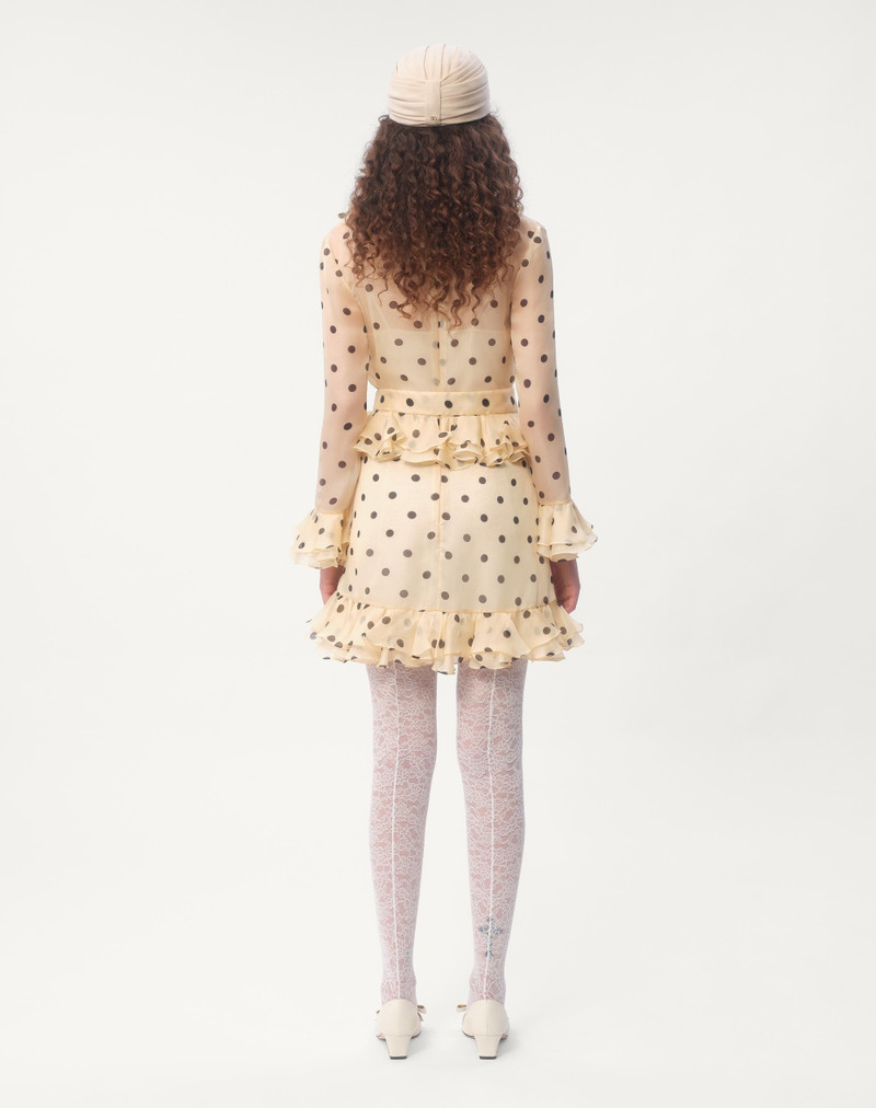 SHORT DRESS IN ORGANZA WITH POLKA DOT PRINT 9