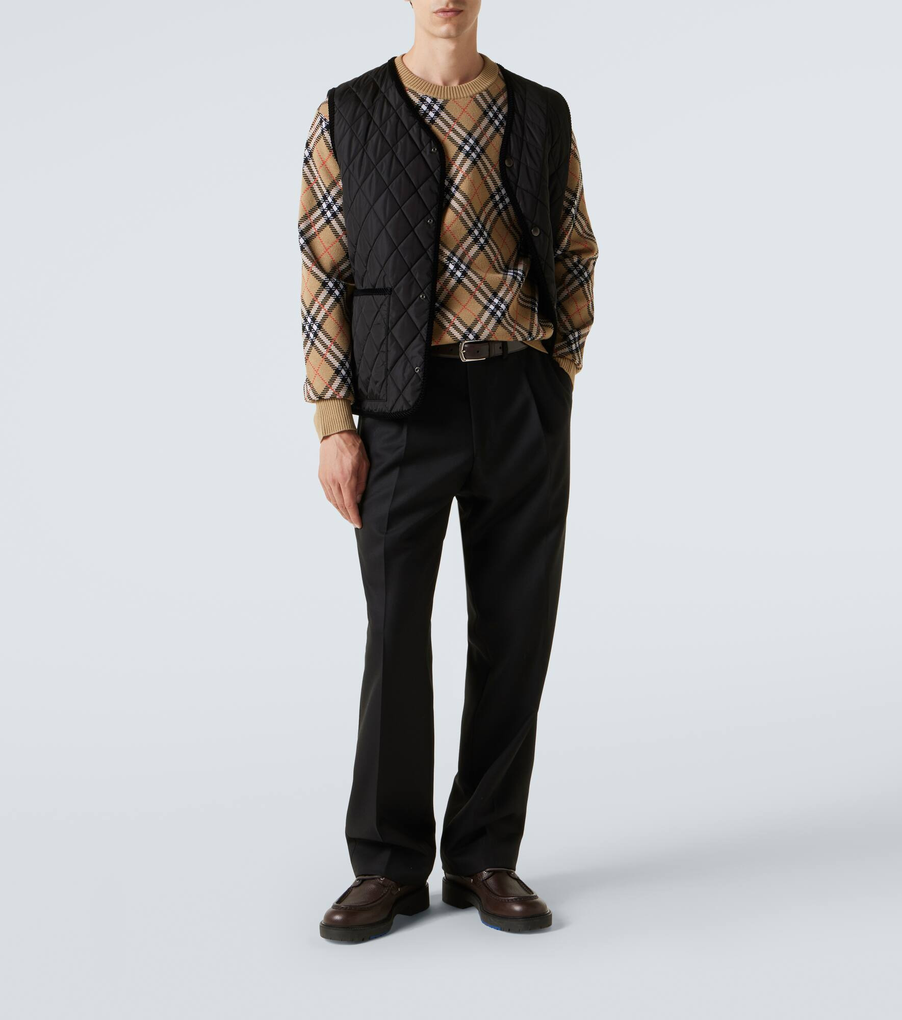 Burberry Check wool-blend sweater - 2