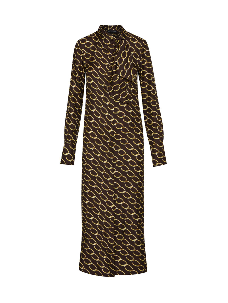 OSCAR CHAIN-LINK SILK TWILL TUNIC 5