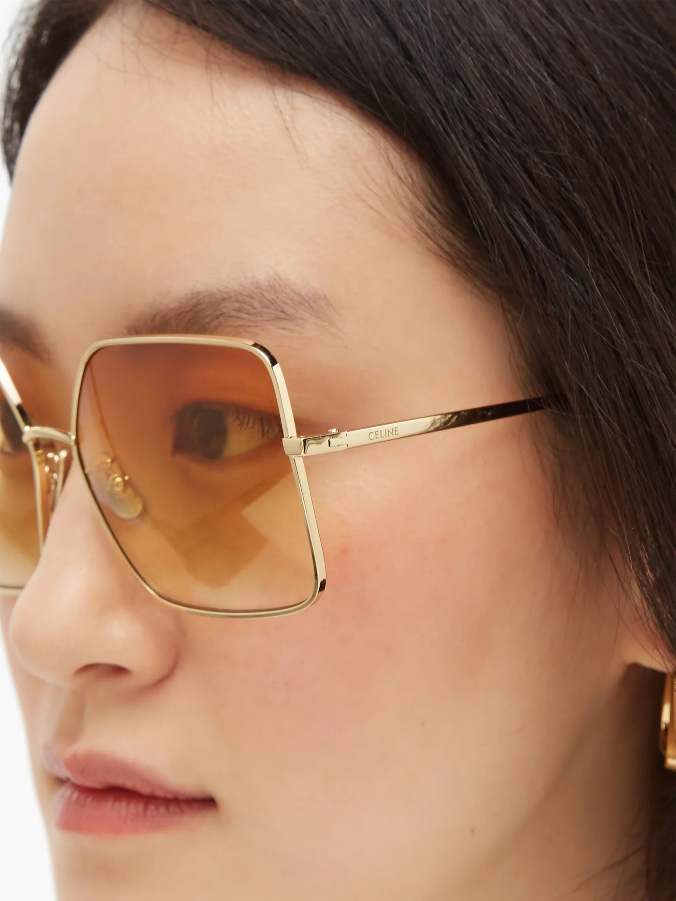 Oversized square metal sunglasses - 3