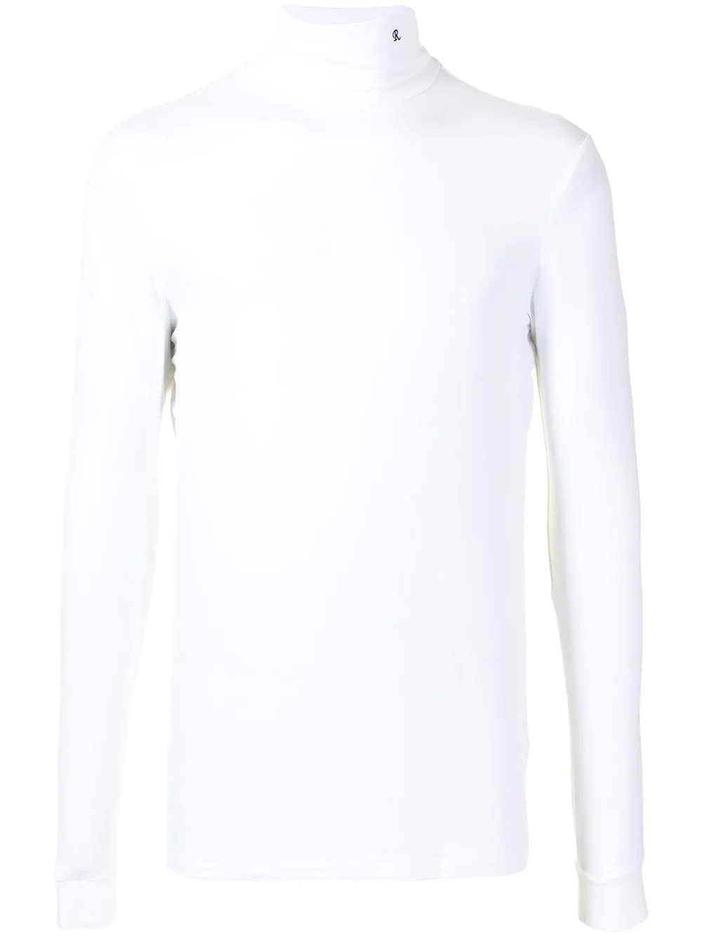 embroidered-logo funnel-neck top - 1