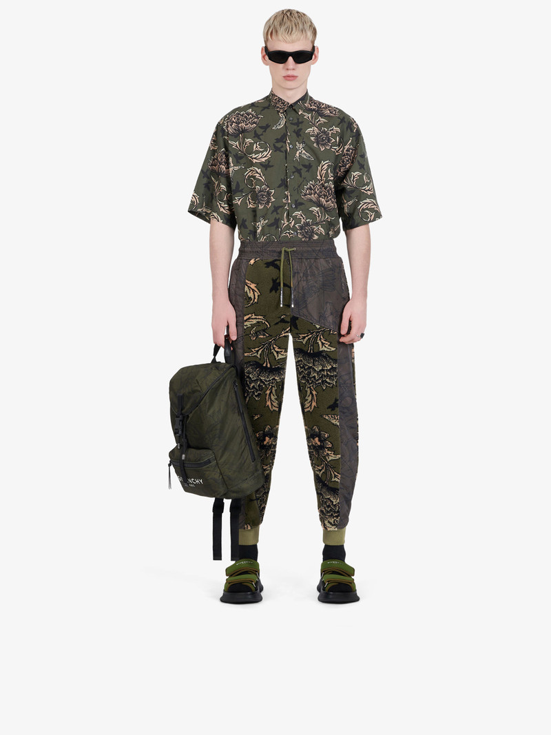 Givenchy Jogger pants in floral pattern fleece and nylon outlook
