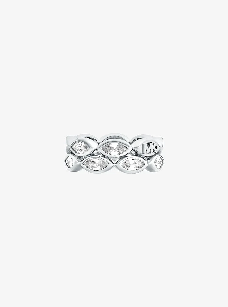 Marquise Cut Cubic Zirconia Tennis Ring - 1