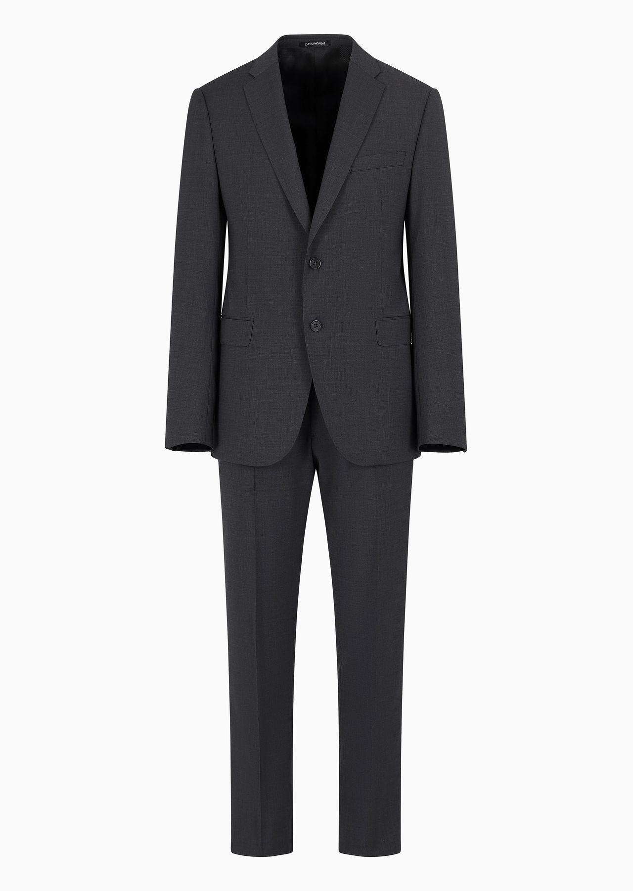 Slim-fit, single-breasted suit in natural, tropical, stretch light wool - 1