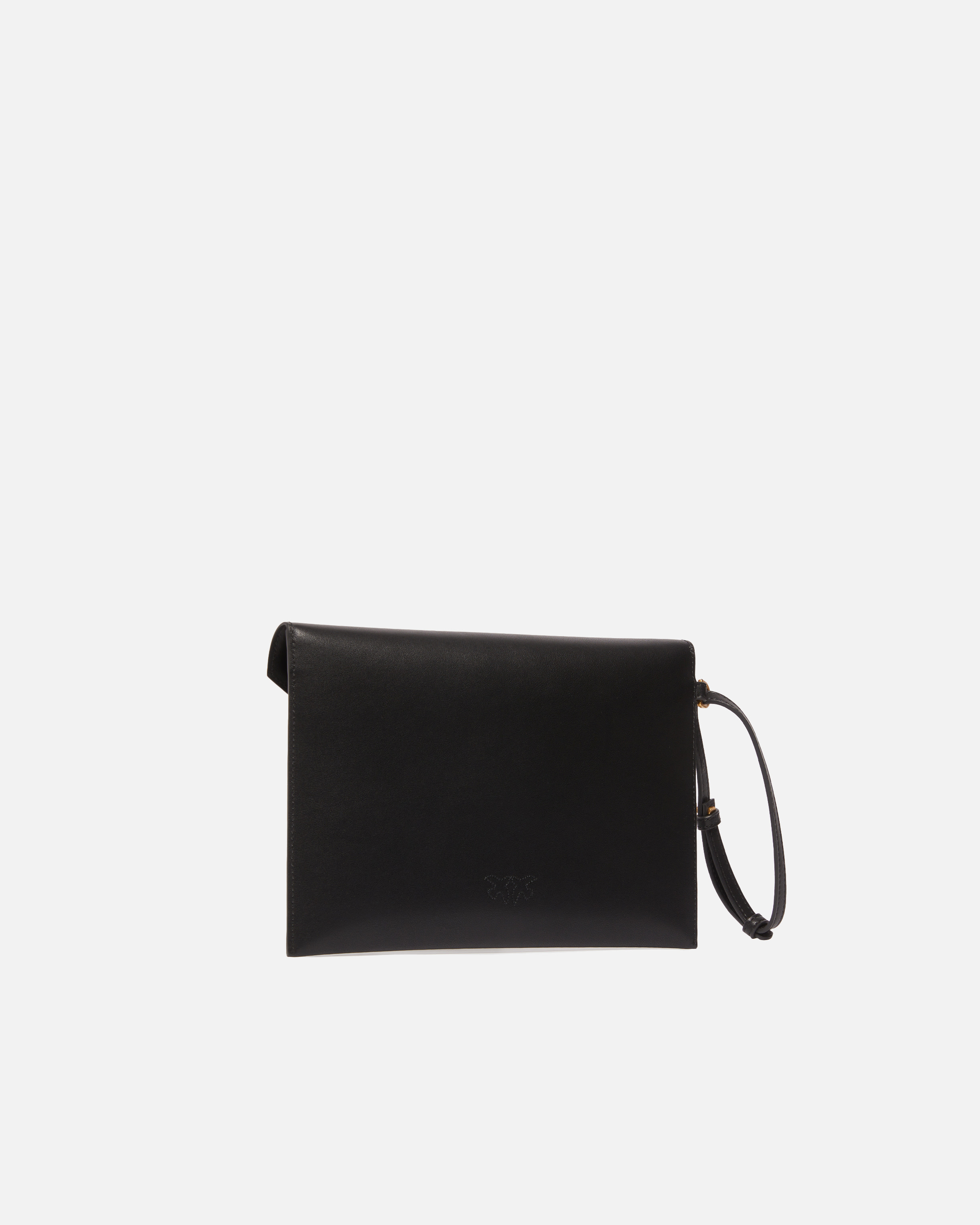 LEATHER CLUTCH WITH LOVE BIRDS LOGO - 2