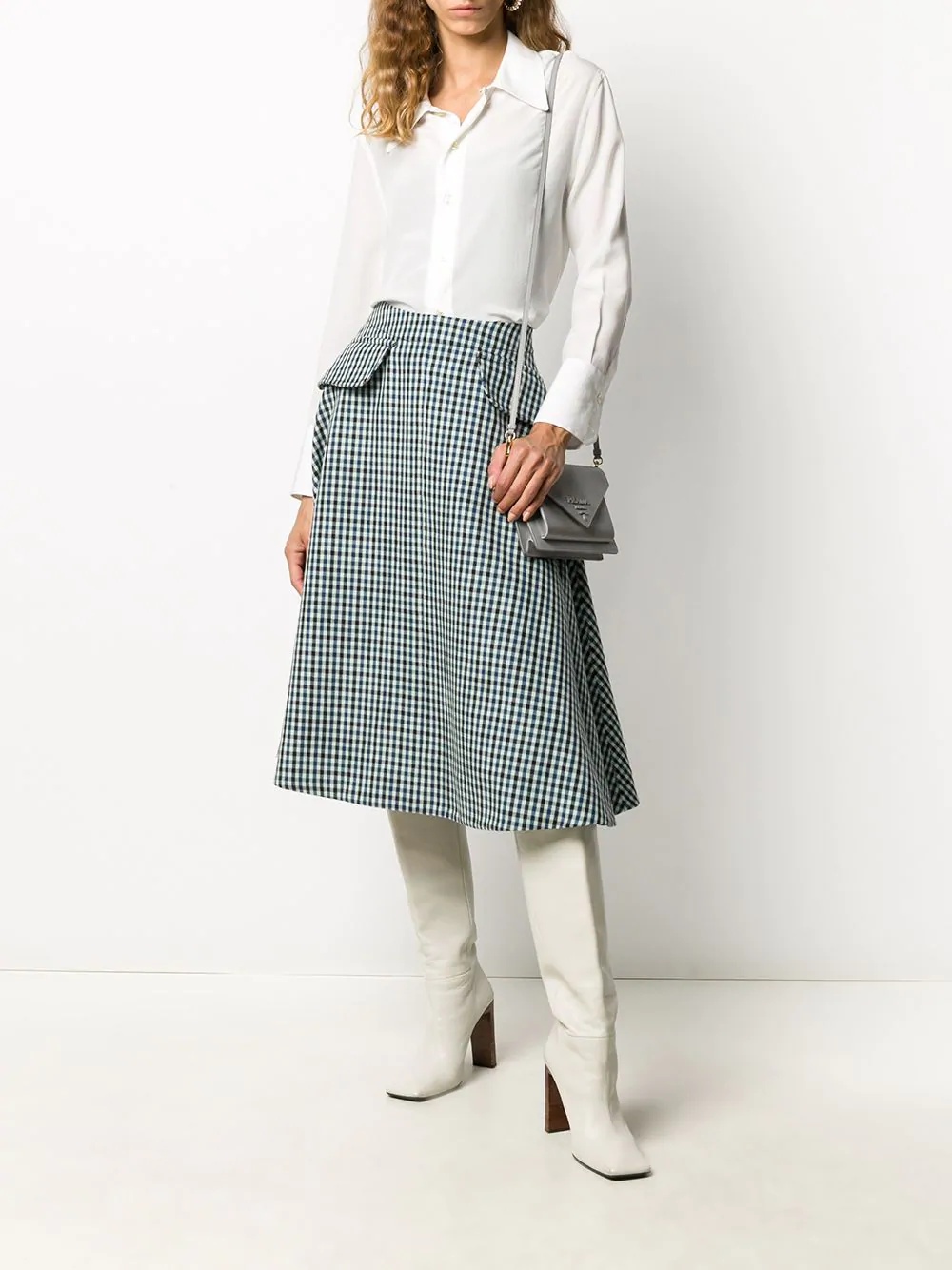 check print A-line skirt - 2