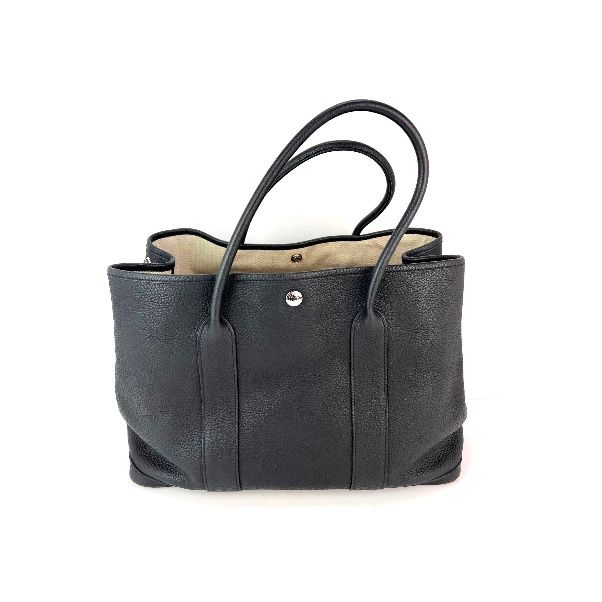 Hermes Negonda Garden Party MM 36 Black Leather Tote - 2