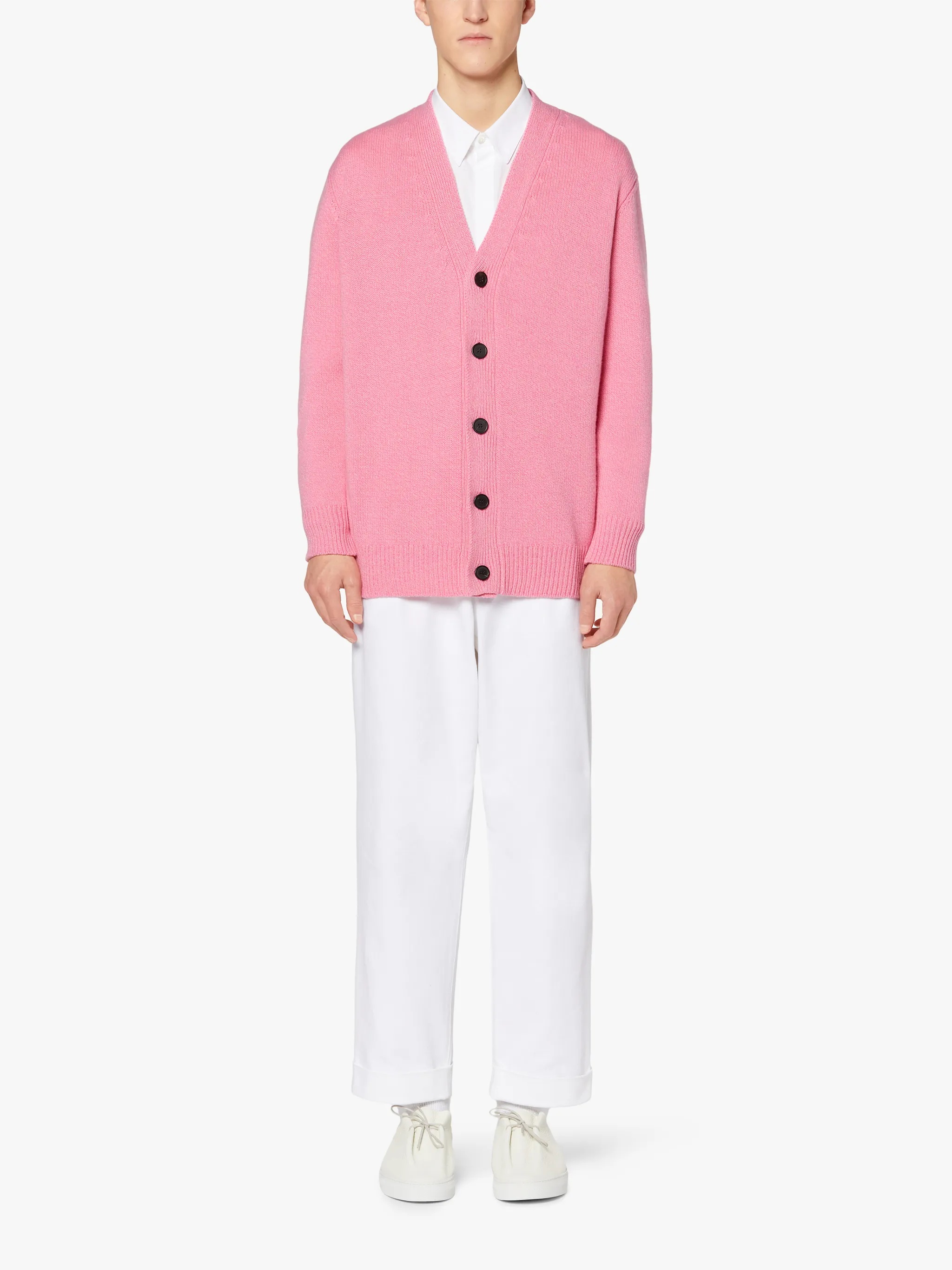 STOCKHOLM PINK MERINO WOOL & CASHMERE CARDIGAN | GKF-300 - 2