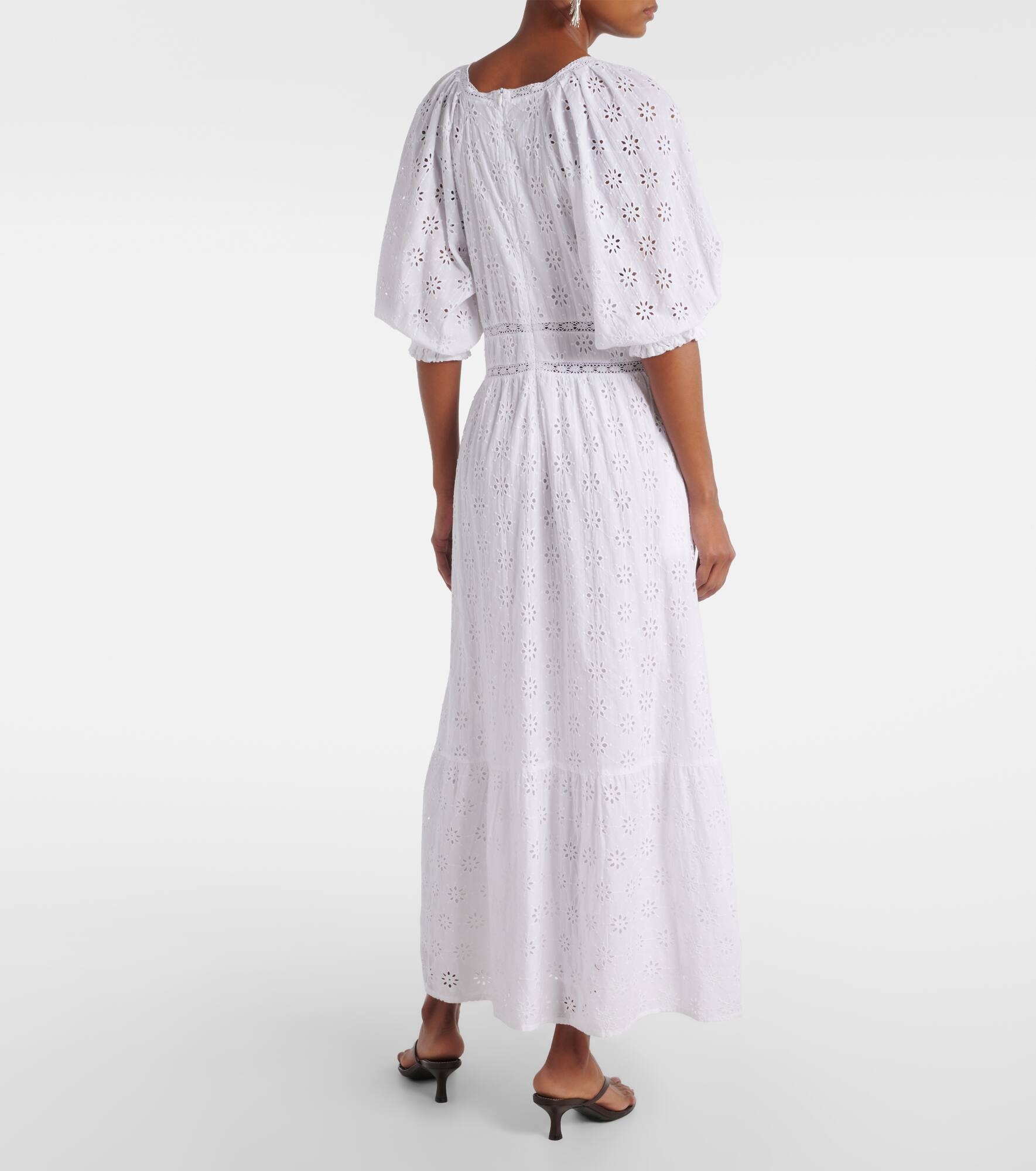 Daphne broderie anglaise cotton midi dress - 3