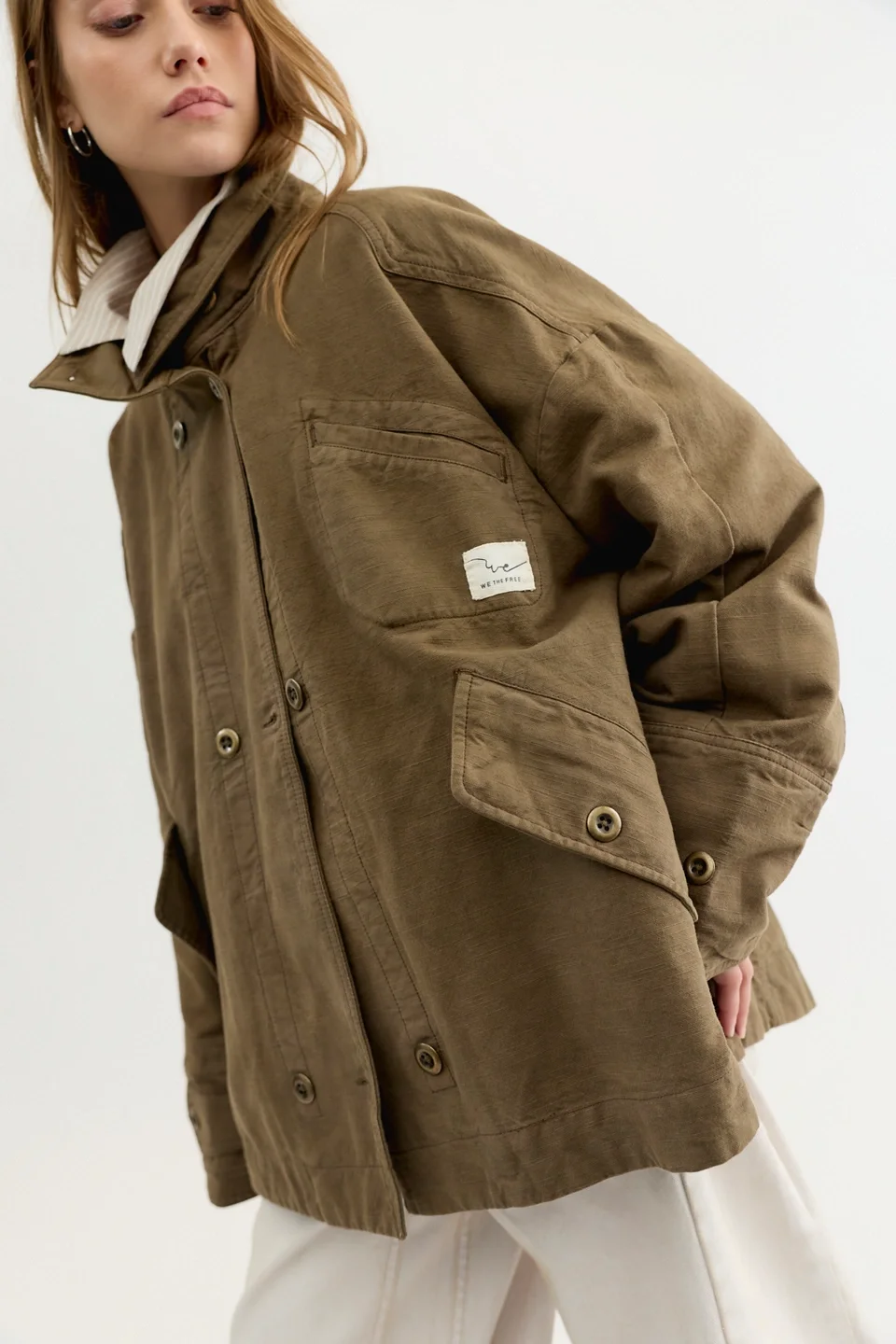 We The Free Collins Washed Canvas Funnel-Neck Jacket - 1