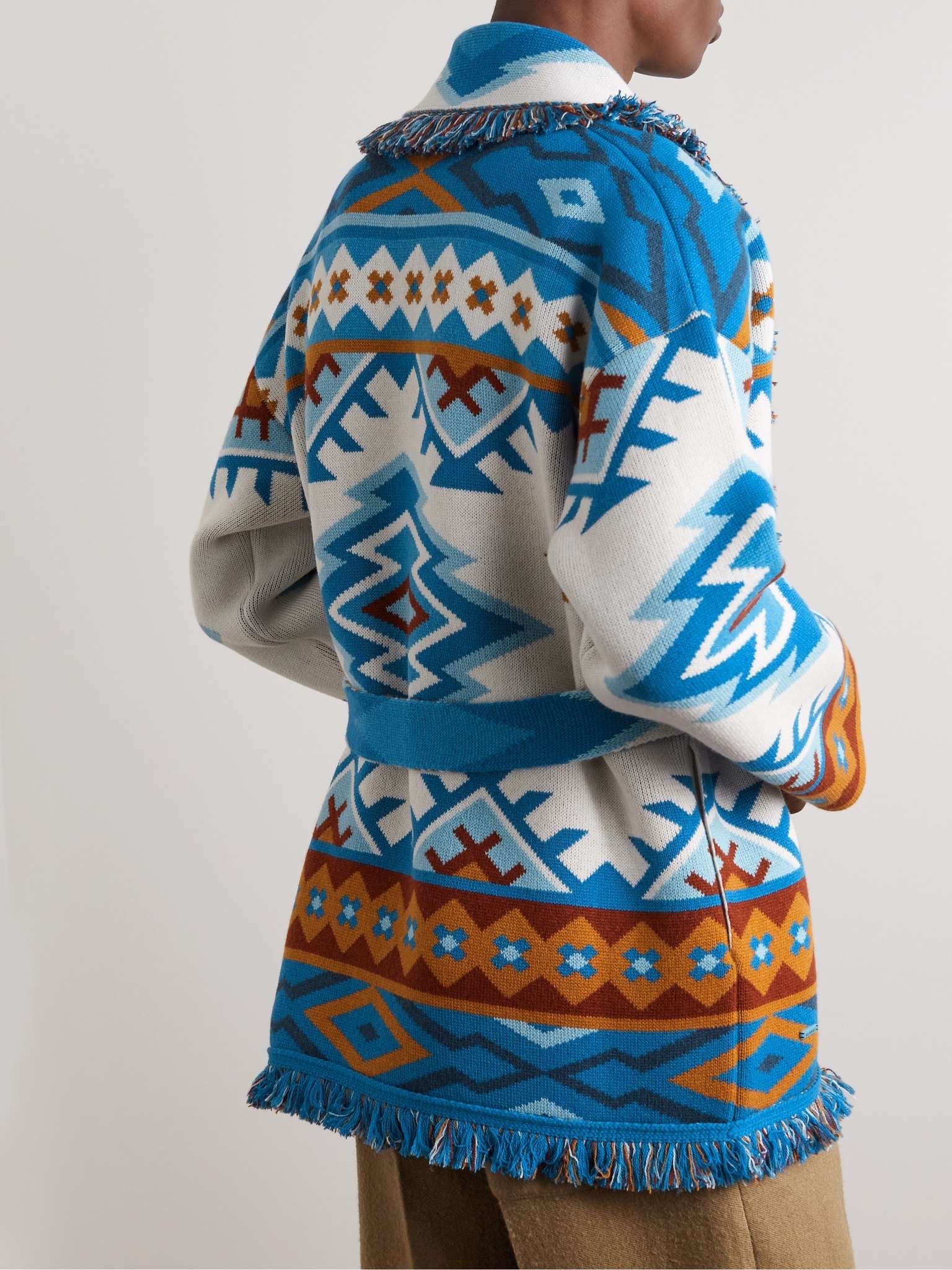 Oasis Fringed Cashmere-Jacquard Cadigan - 3