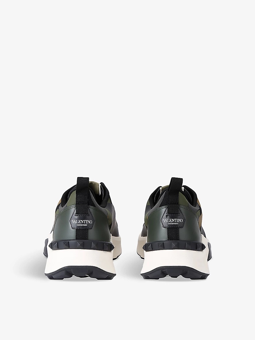 True Act brand-print camo mesh low-top trainers - 4