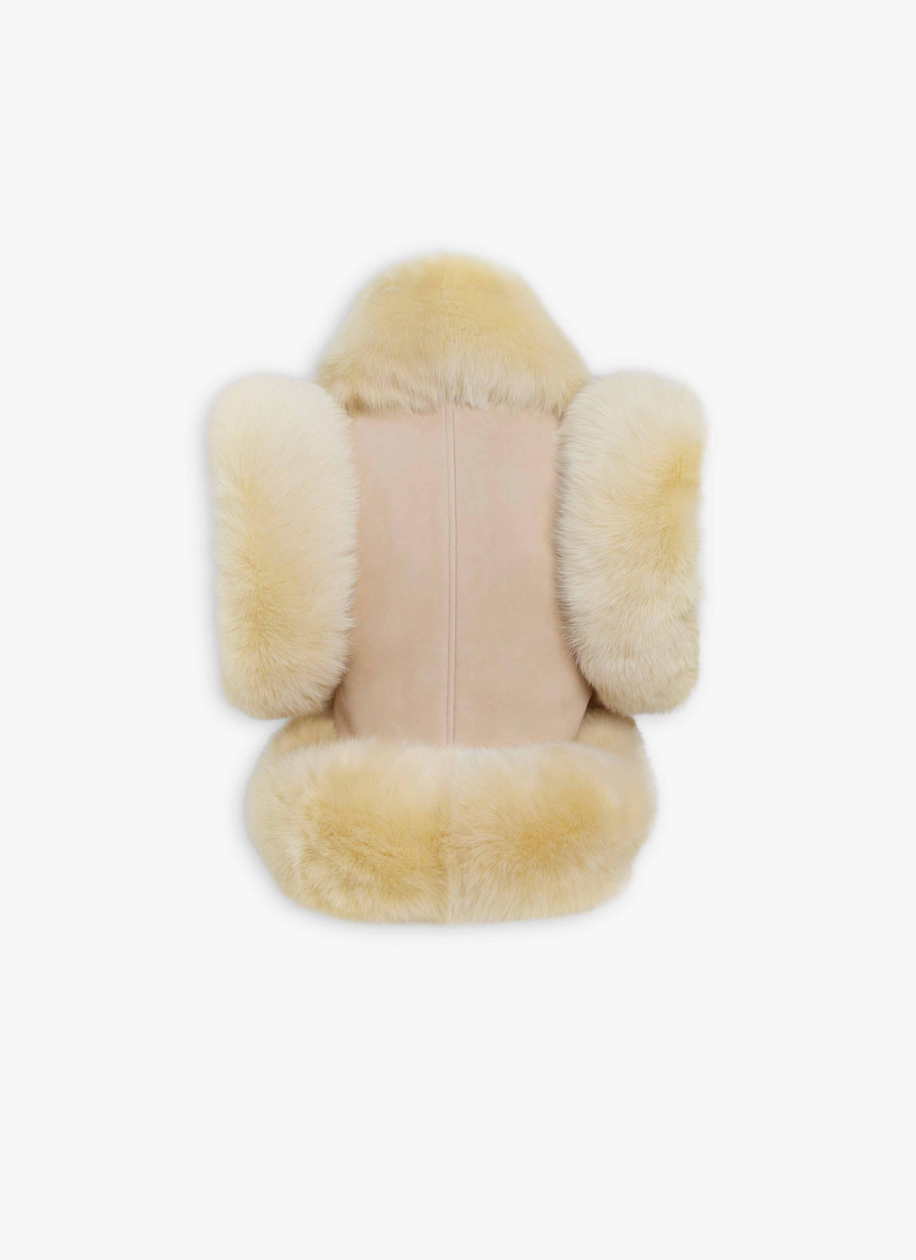 PADDED SHEARLING VEST - 4