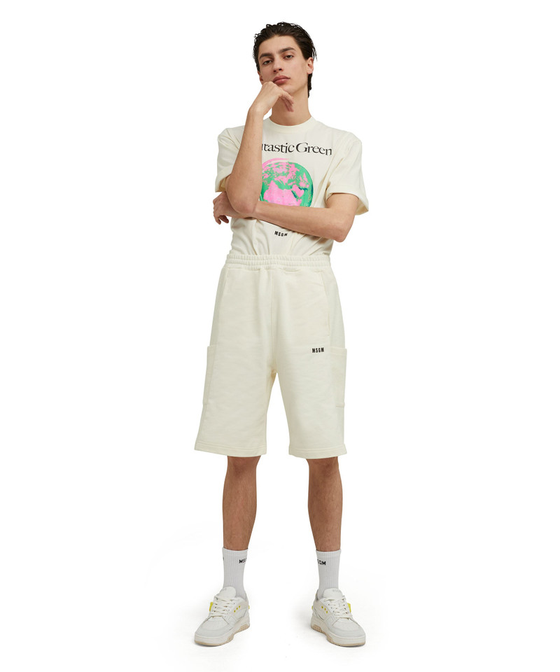MSGM Organic cotton crewneck t-shirt from the MSGM Fantastic Green Capsule outlook