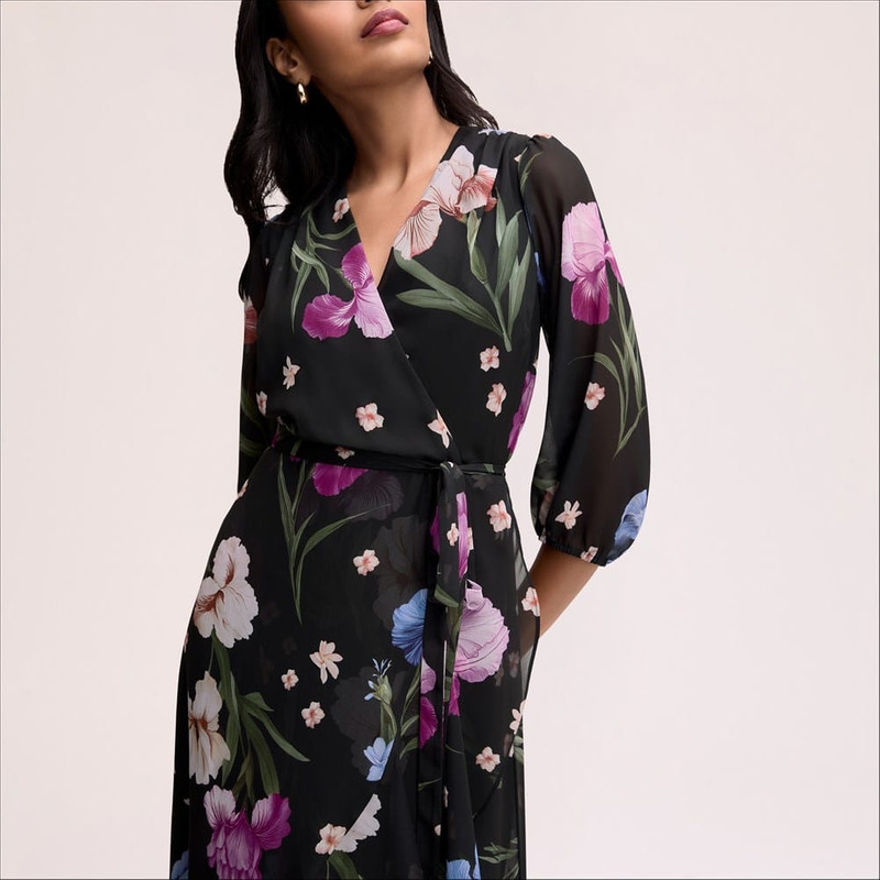 Floral Wrap Maxi Dress 4