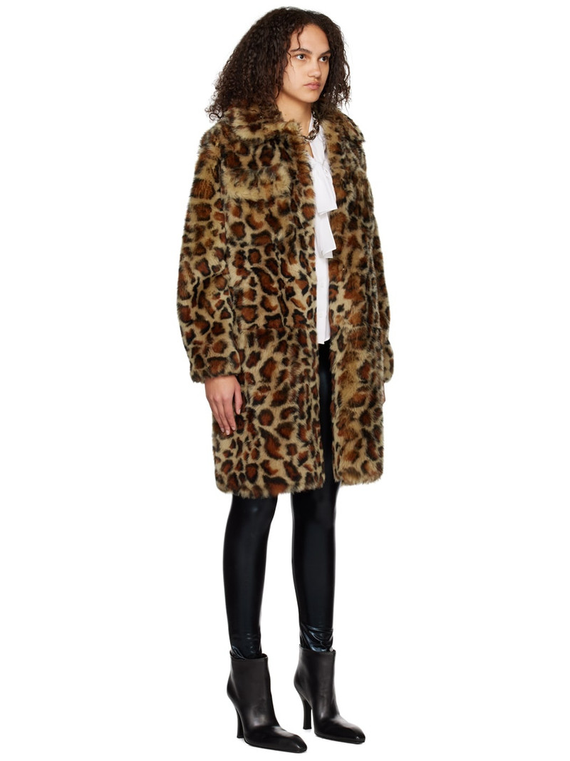 Brown Leopard Reversible Fur Coat 2