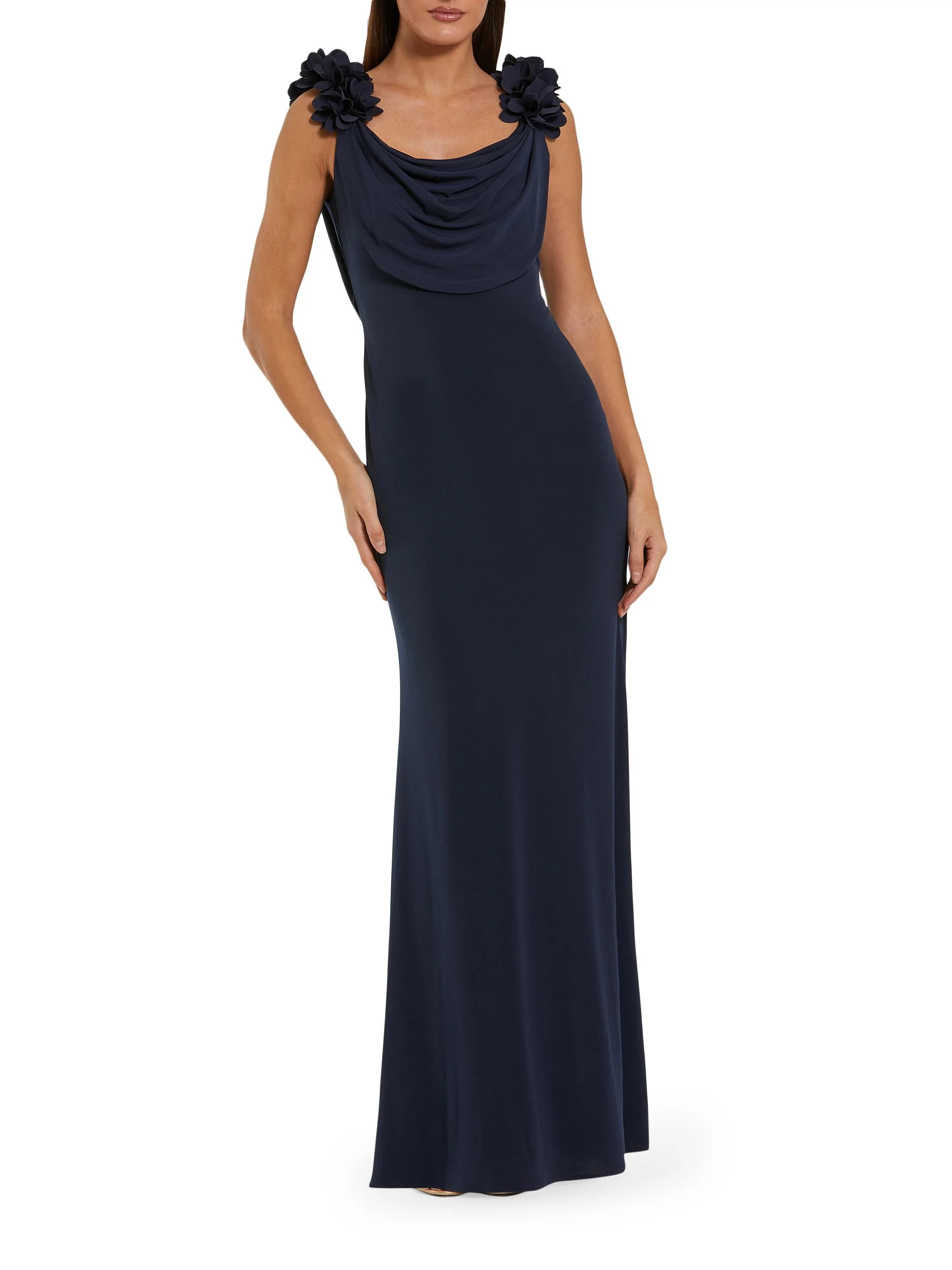 Women's Ieena Jersey Cowlneck Gown - Midnight - 1