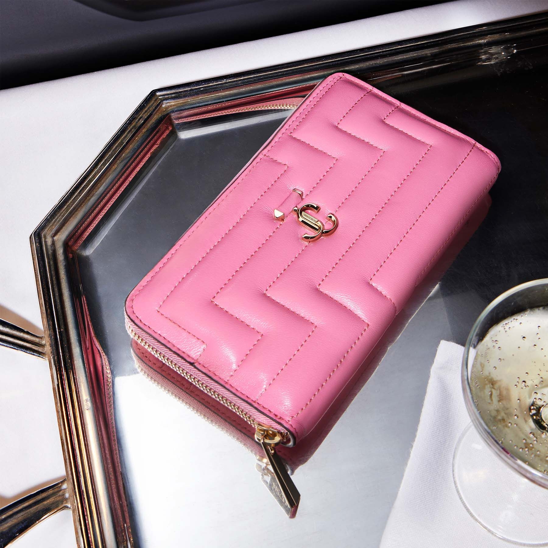 Pippa Avenue
Candy Pink Avenue Nappa Leather Wallet with JC Emblem - 6