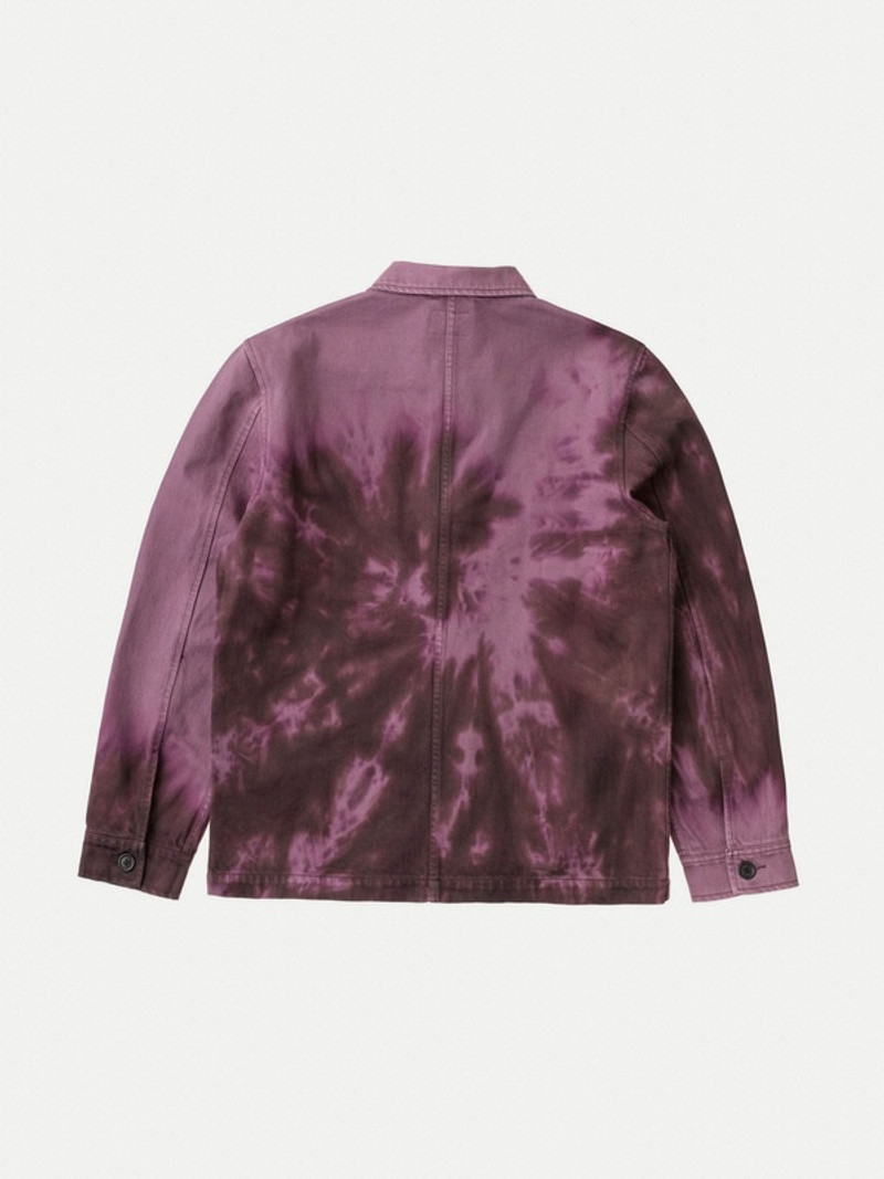 Nudie Jeans Barney Worker Jacket Tie Dye Violet outlook