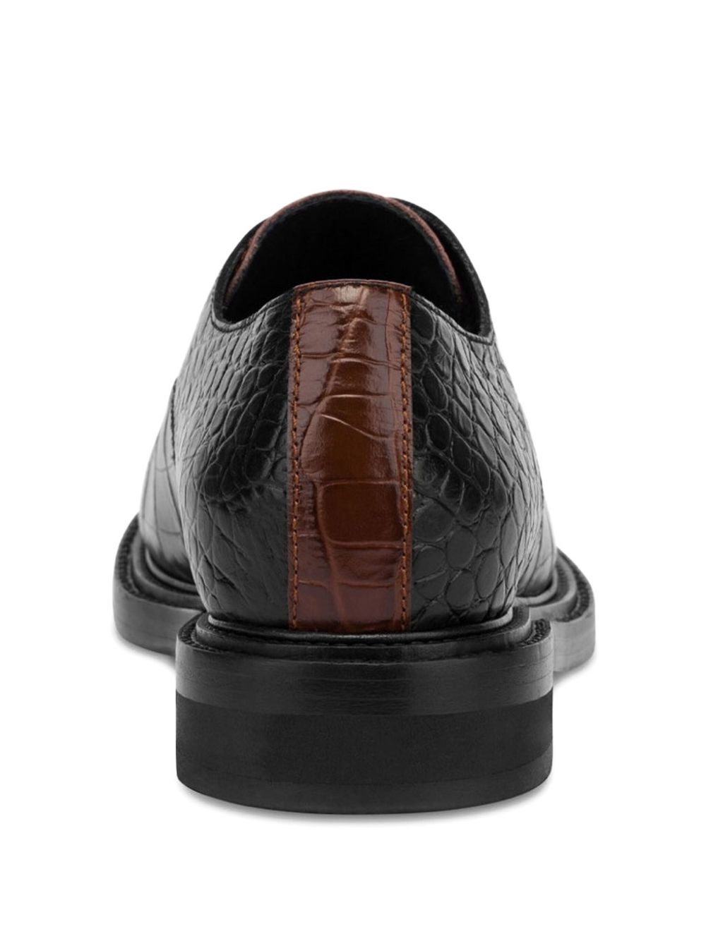 crocodile-embossed derby shoes - 3