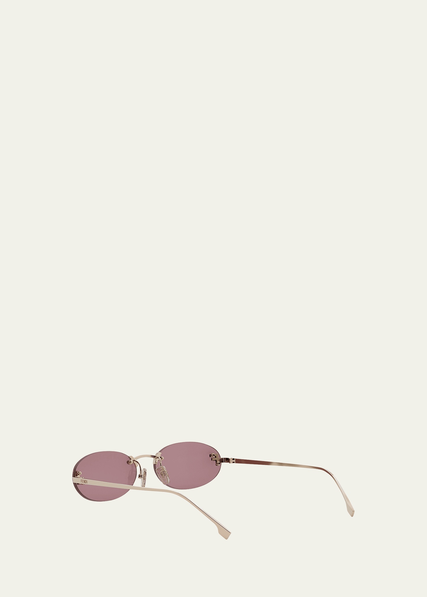 FF Crystal Metal Oval Sunglasses - 2
