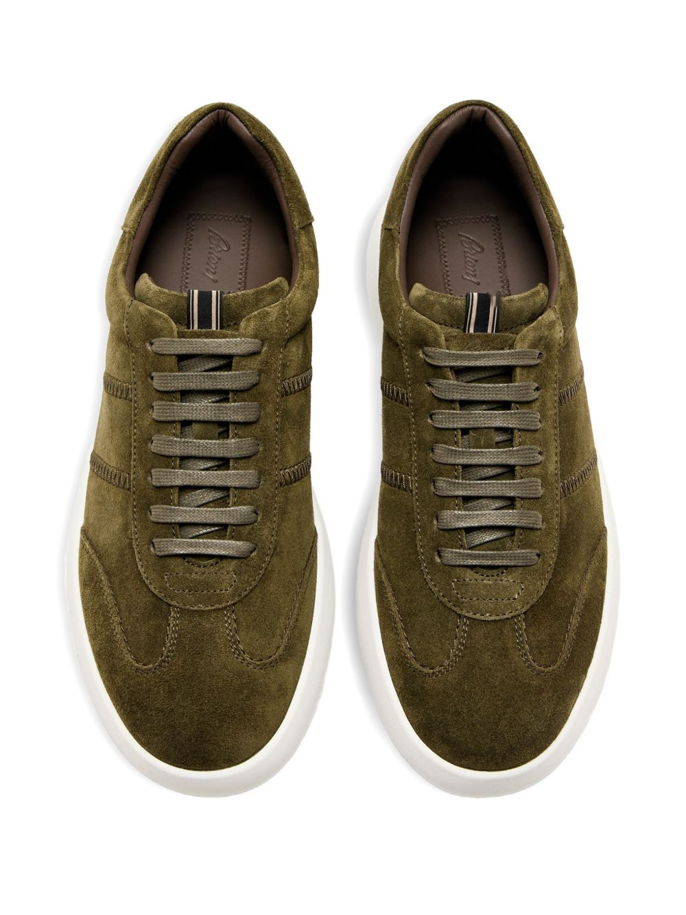 suede panelled sneakers - 3