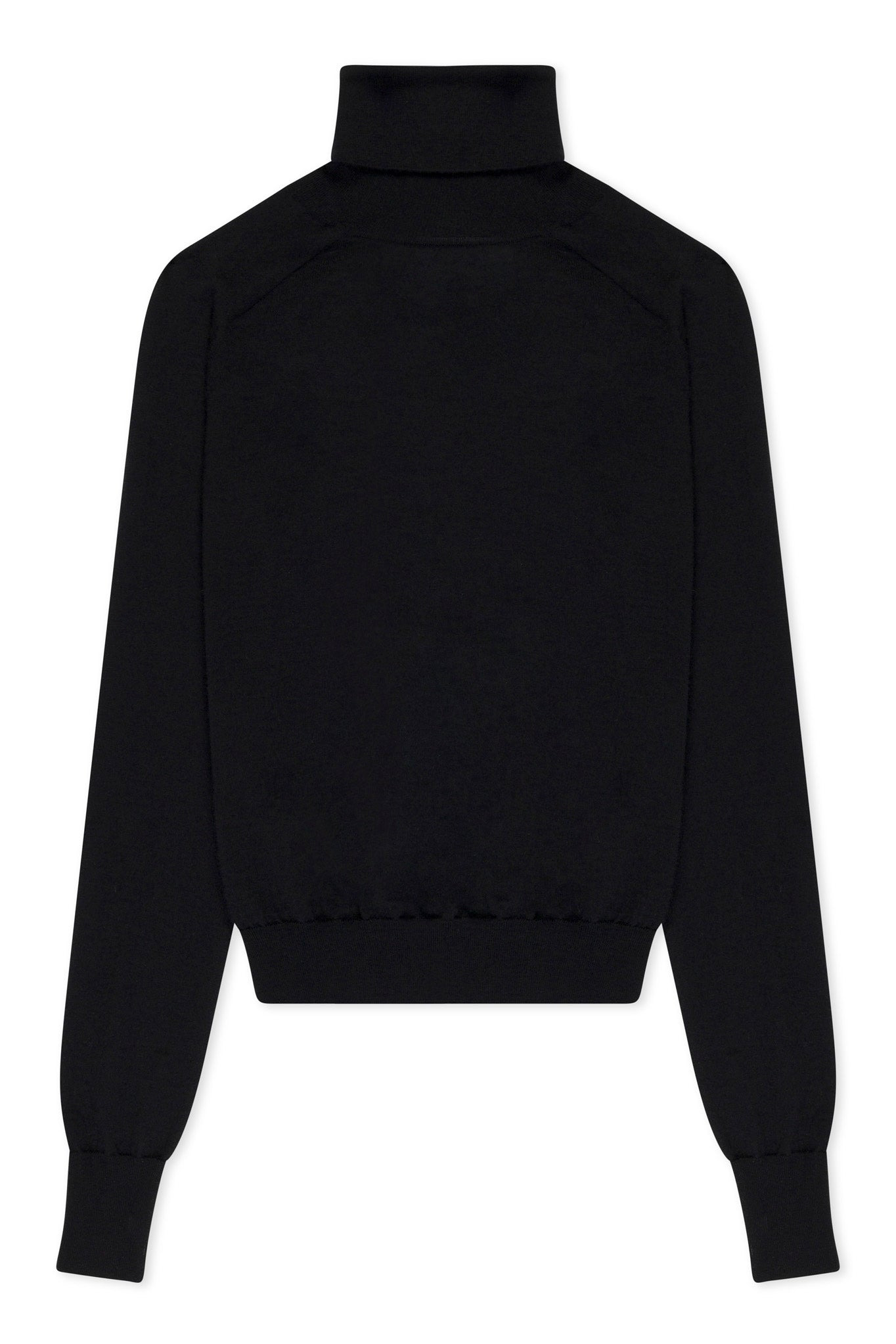 BLACK CASHMERE TURTLENECK SWEATER - 4