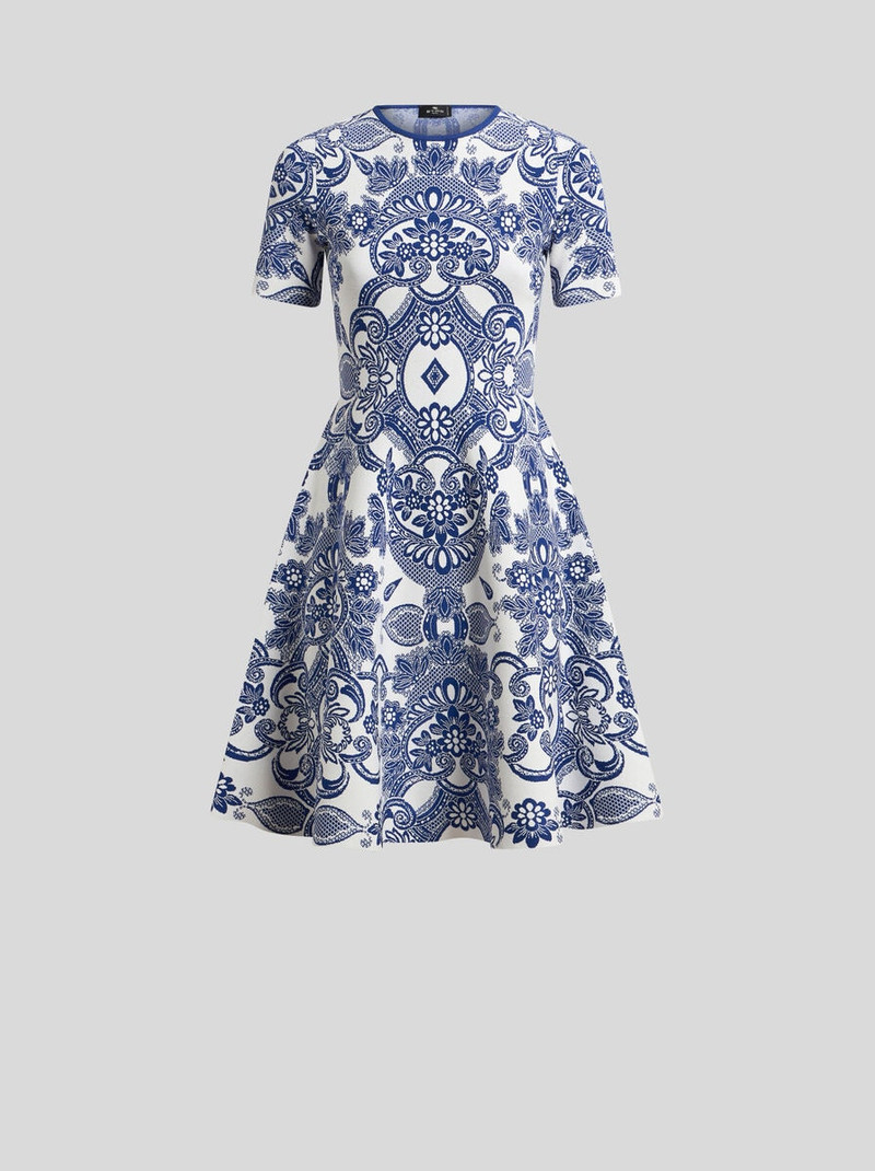 MINI KNIT JACQUARD DRESS - 1