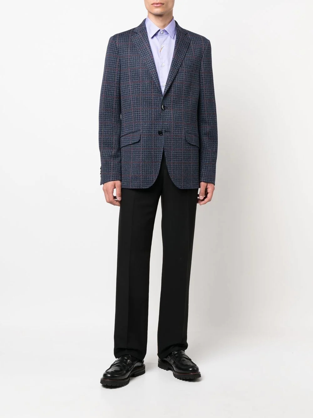 tailored check jacket - 2