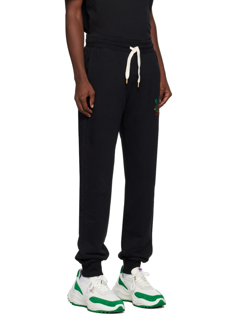Black Rainbow Crayon Temple Sweatpants 2