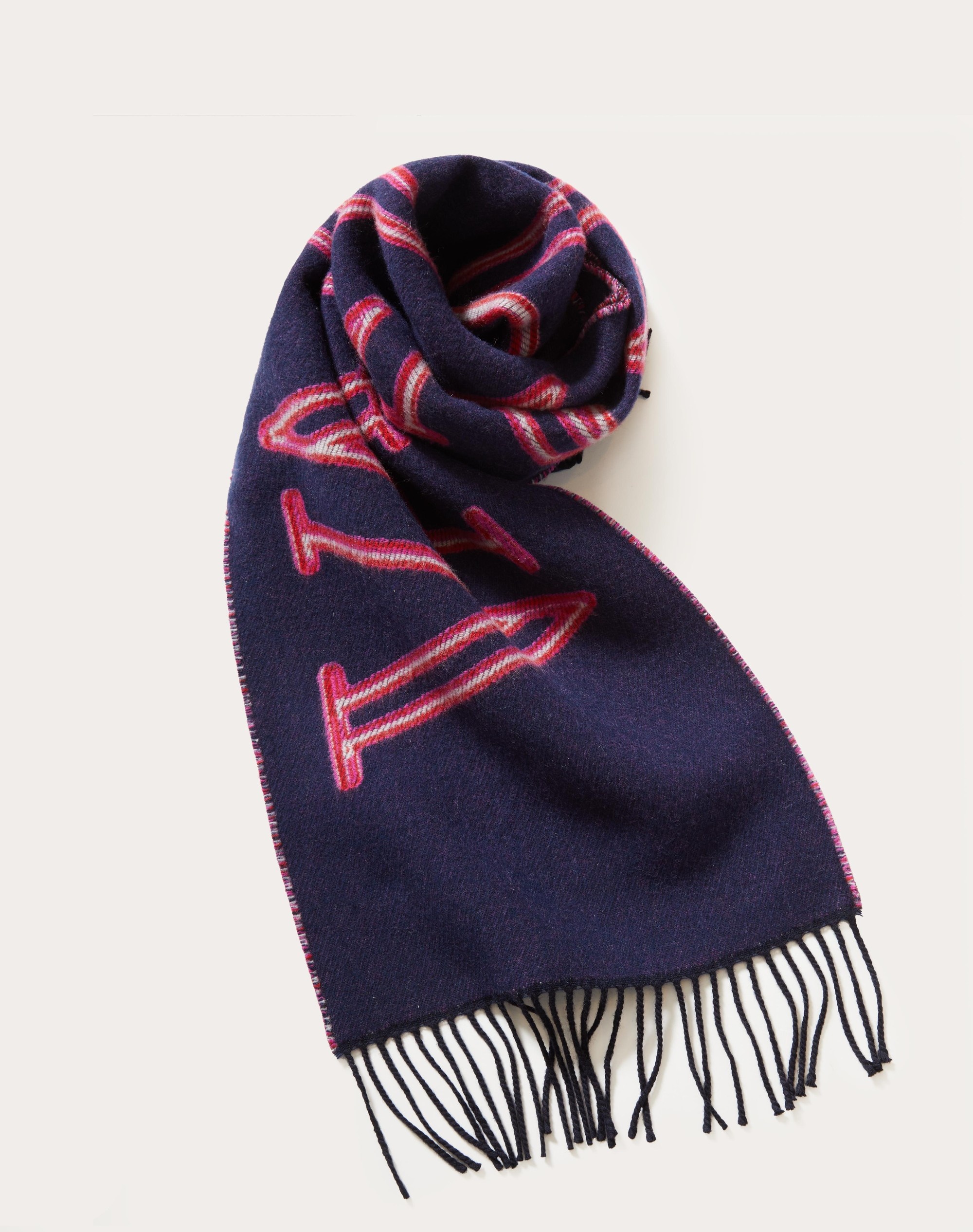 WOOL AND CASHMERE NEON UNIVERSE SCARF - 1
