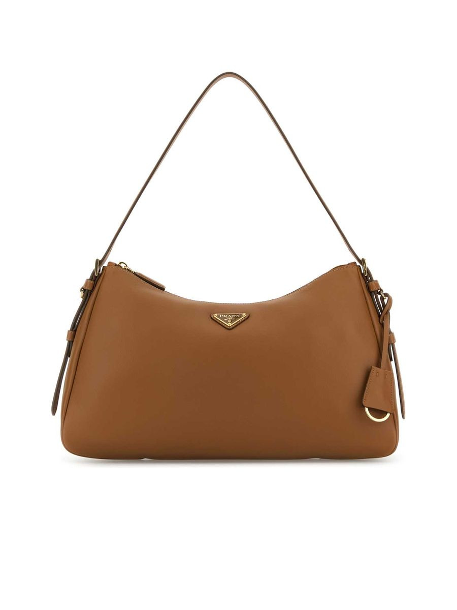 Prada Aimée Large Leather Shoulder Bag - 1