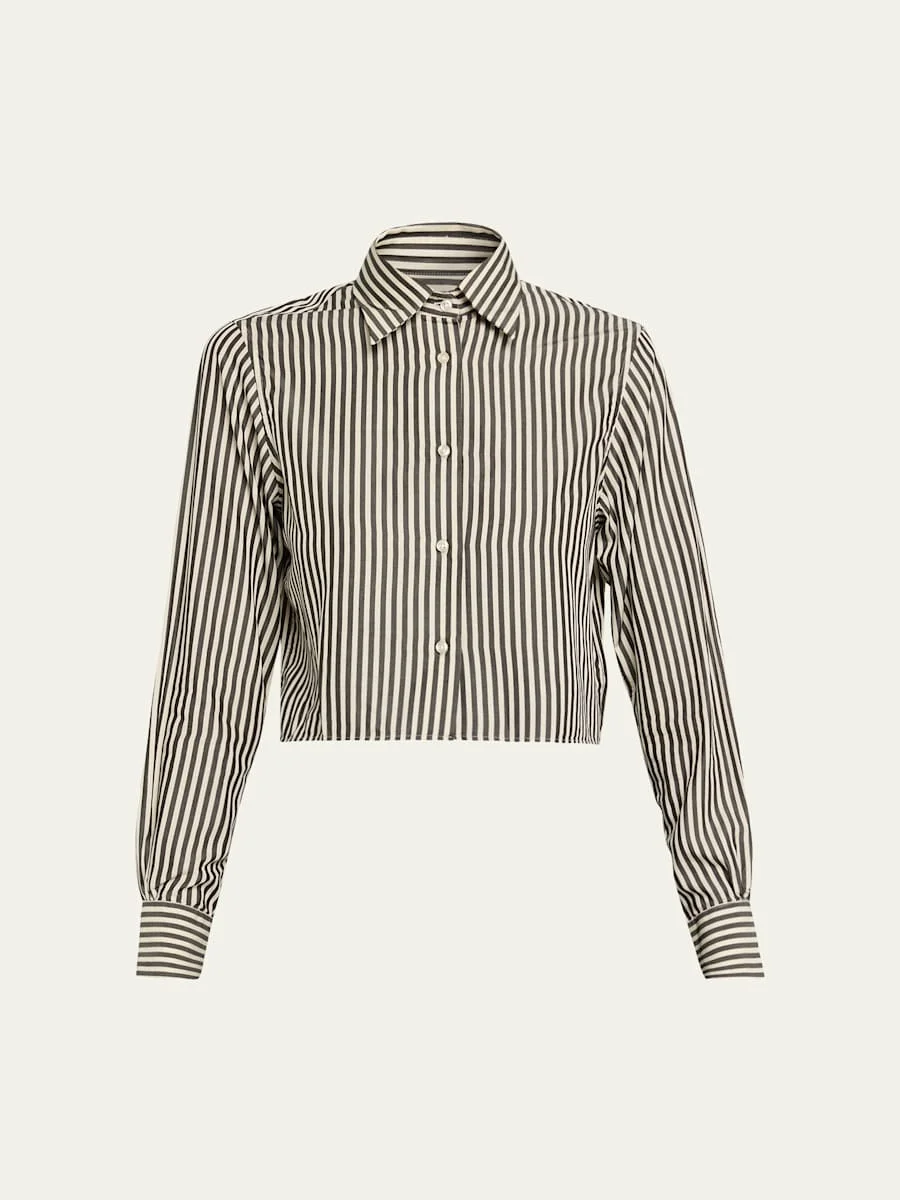 Cataleya Stripe Cropped Shirt - 1