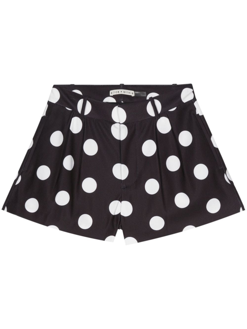 polka-dot crepe mini shorts - 1