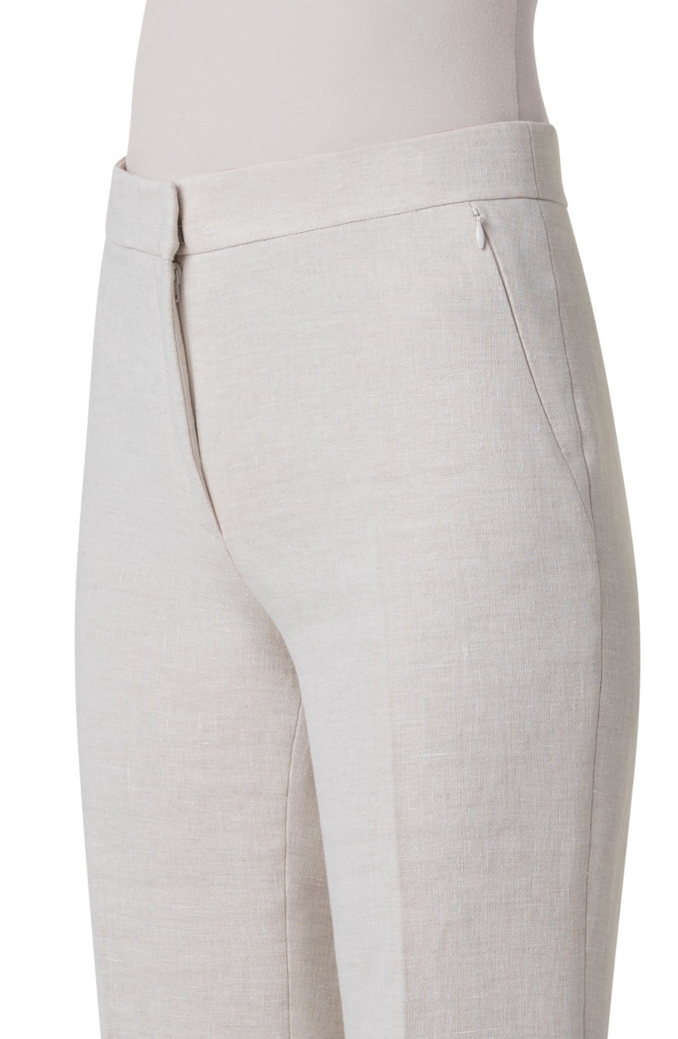 Akris Carl Twisted Linen Blend Double Face Pants in Greige at Nordstrom - 4