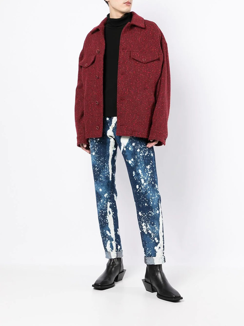 Marni herringbone-effect jacket outlook