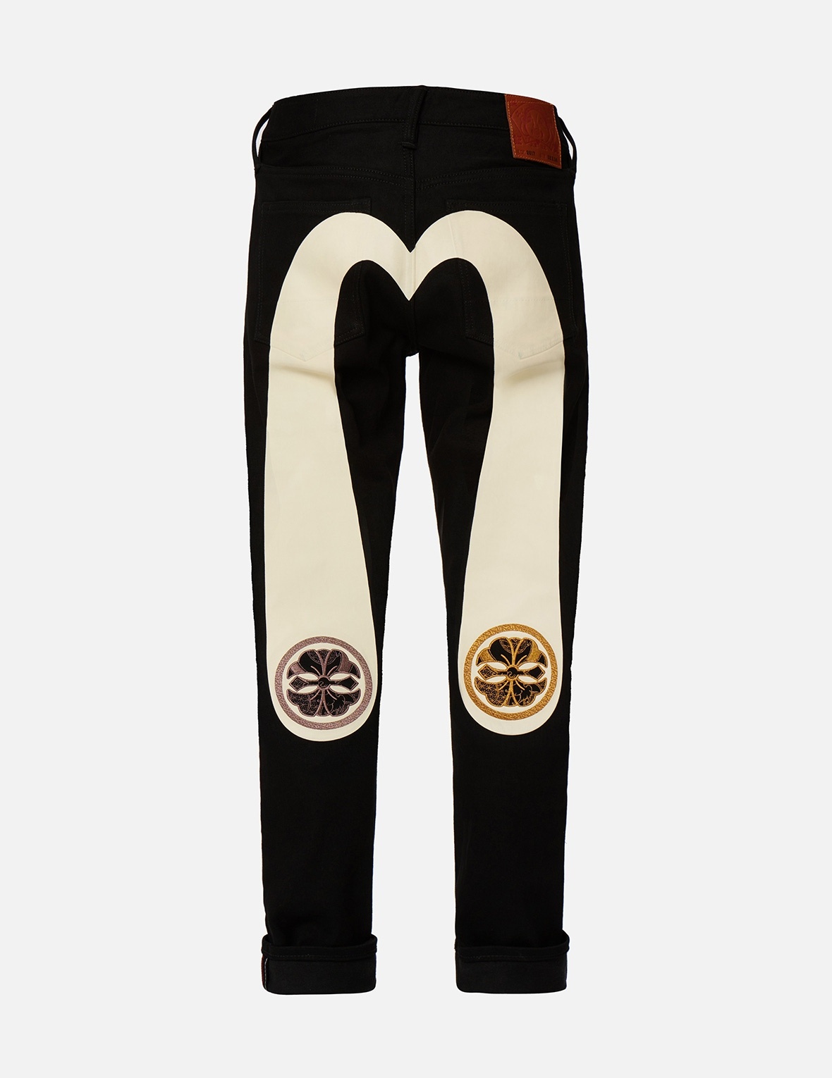 DAICOCK PRINT WITH KAMON EMBROIDERY CARROT-FIT JEANS #2017 - 1