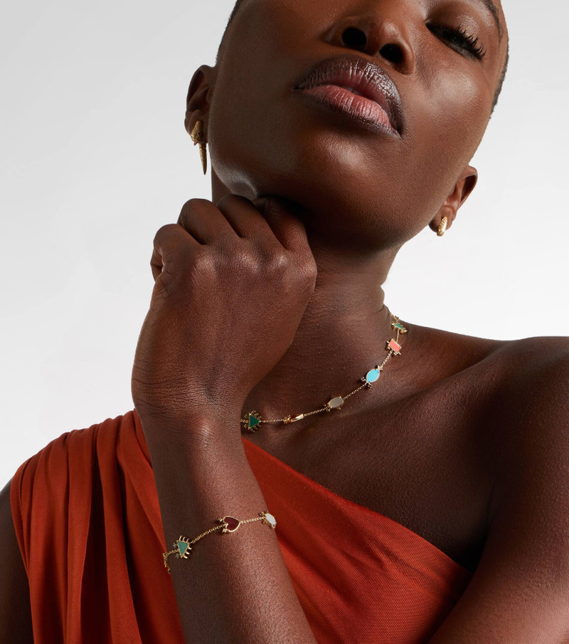 Yvonne Léon Petits Personnages 9kt gold bracelet with gemstones outlook