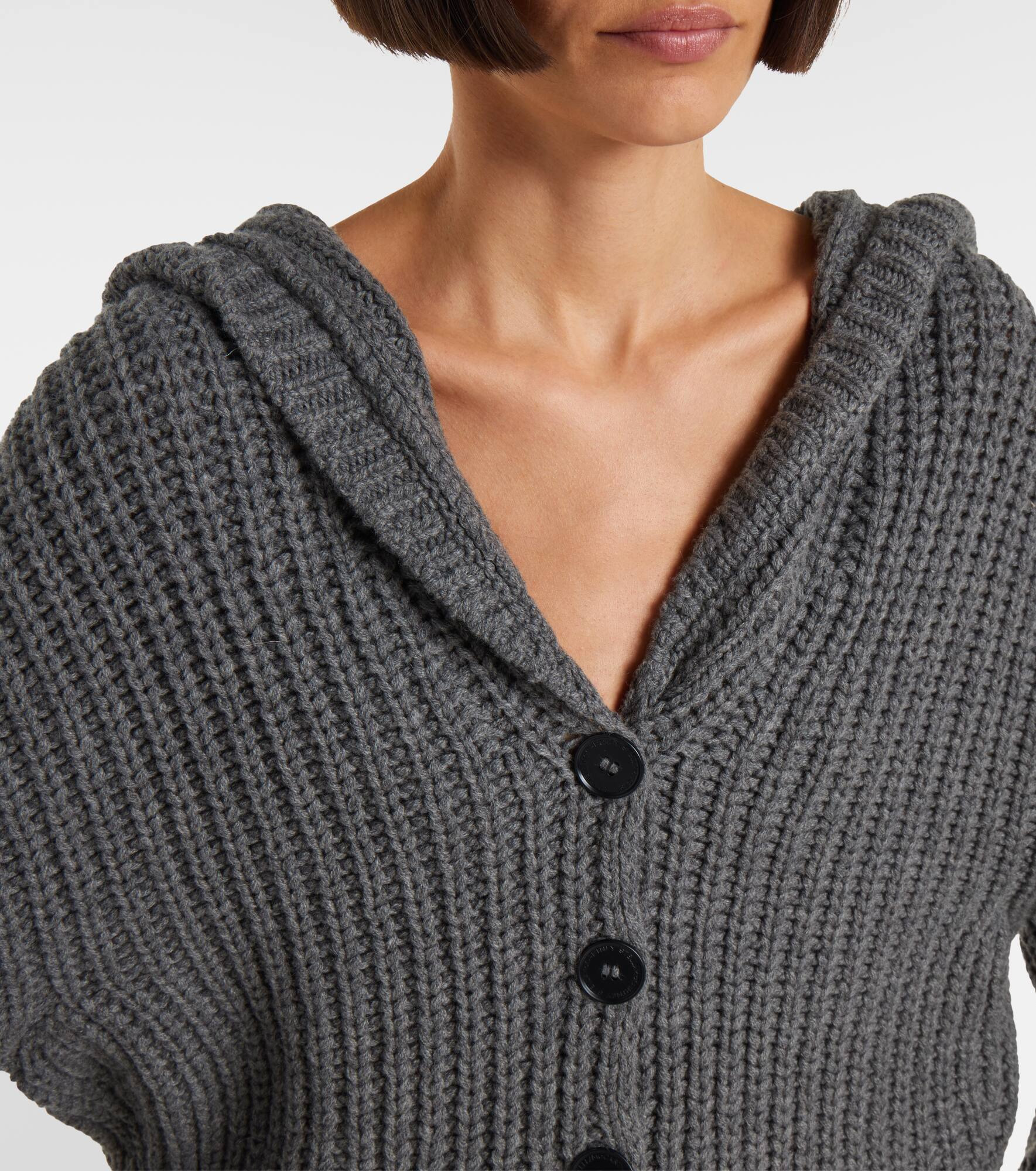 Cashmere and wool cardigan - 4
