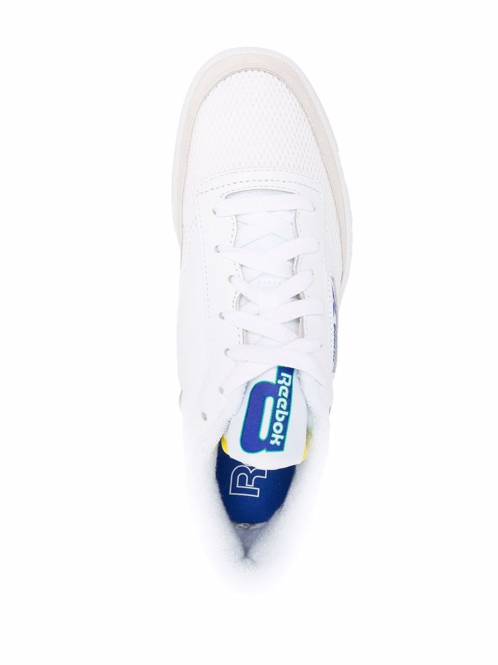 low-top panelled leather sneakers - 4