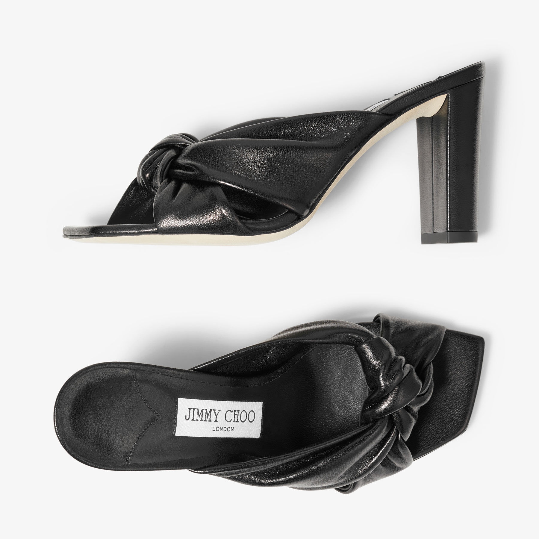 Avenue 85
Black Nappa Leather Mules - 6