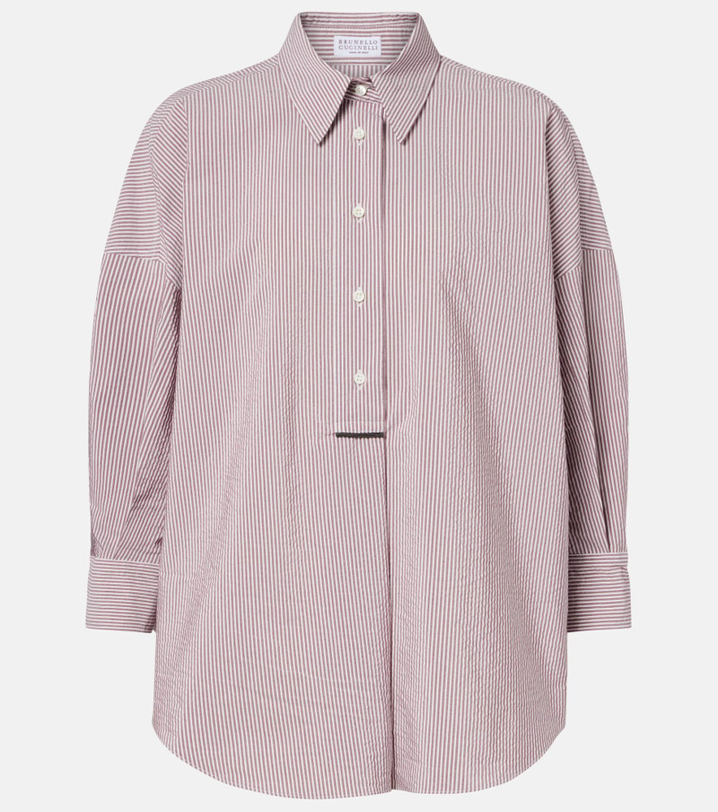 Striped cotton-blend top 1